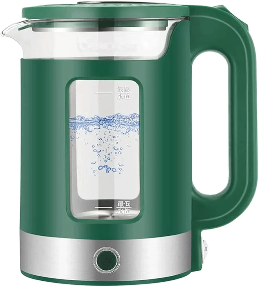 GaRcan Electric Kettles Glass Electric Kettle Fast Silent Boiling Kettle Boiler Cordless with Led Indicator Hot Water Boiler 1.6 Liters ease of use (Green)