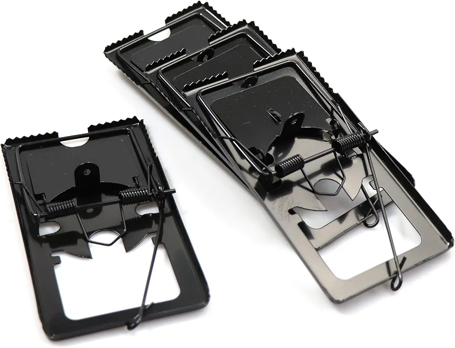 Ret Clamp Indoor for Home 4-Pack - Racoon Clamps-Rust-Proof, Black Matte Coating - Instantly Eliminate Mice - Protect Your Home!